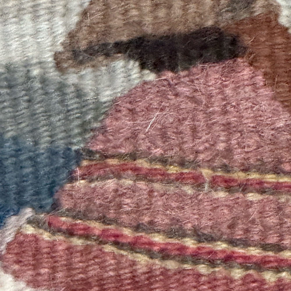 Tapestry Wall Hanging Mohair Wool Large African Lesotho Hand-Woven Figurative - Picture 5 of 7